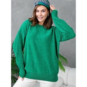 GeeGee “Pay No Attention” Green Sweater
